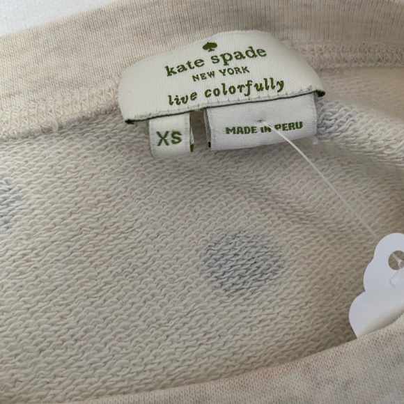 Kate Spade ♠️ Polka Dot Sweatshirt XS - Picture 5 of 6